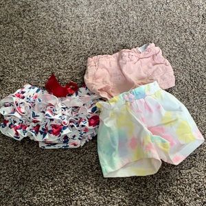0-3 newborn girl shorts